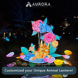 Fish lanterns, flower lanterns, outdoor modeling lights, animal lighting, holiday lanterns