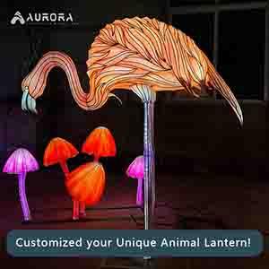 Flamingo Lantern For Event Planning Exhibition Supplier