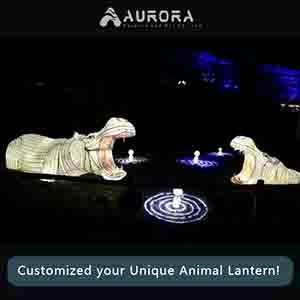 Hippo Model Lantern for Garden