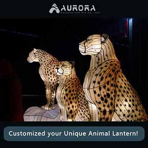 Lifesize Leopard lantern ,Customized Animal Lantern