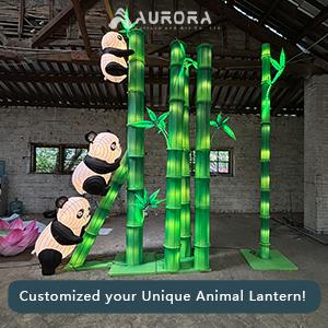 Panda lanterns, animal lanterns, large outdoor modeling lights