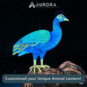 Peacock lanterns, large outdoor modeling lights, luminous peacocks, animal lighting